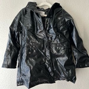 Faux patented leather girls trench coat size 9